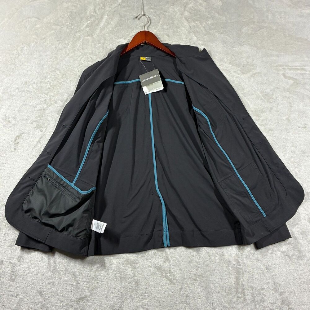 Eddie Bauer WR Voyager Blazer Women 16 Black Travex Flexion Travel Jacket NWT - Picture 3 of 14